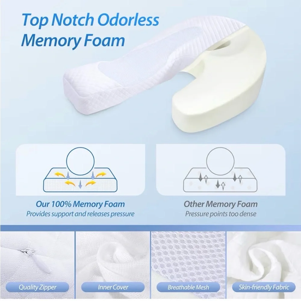 HOMCA Side Sleeper Cervical Neck Support Memory Foam